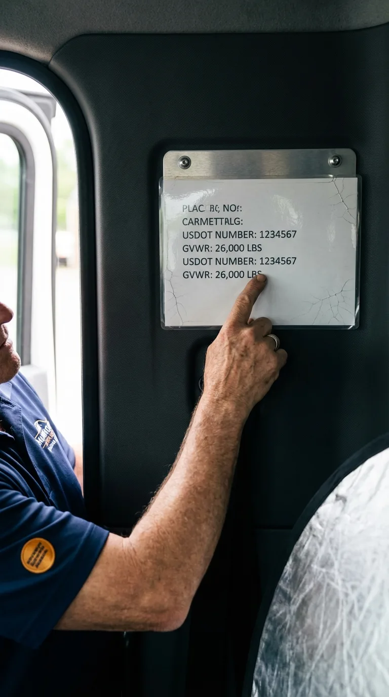 USDOT licensing placard verification in Thonotosassa